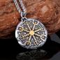 Preview: perlstein-keltischer-kompass-edelstahl-silber-gold-60-cm-417569~2.jpg