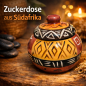 Preview: Handgefertigte Zuckerdose aus südafrikanischer Keramik.